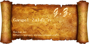 Gangel Zalán névjegykártya
