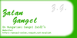 zalan gangel business card